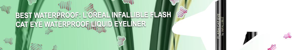 Waterproof brush tip eyeliner