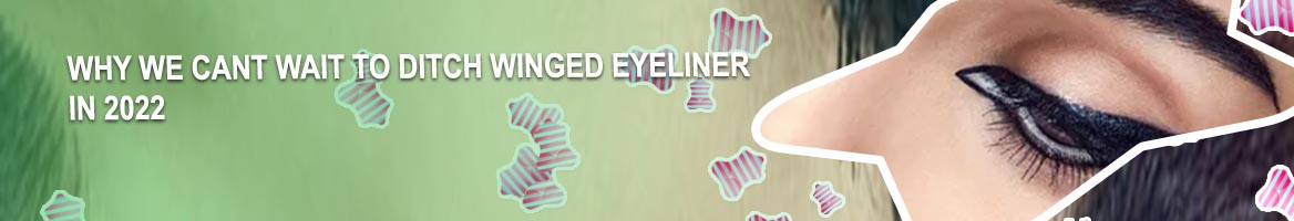White winged eyeliner